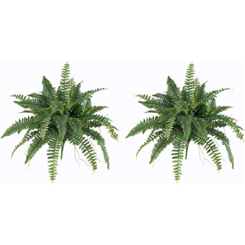 Nearly Natural 40IN Artificial Boston Fern Large Hanging Plant, Set of 2